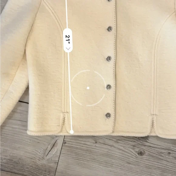 Vintage 100 Wool Cream Deans of Scotland Jacket Size Medium - Picture 8 of 9